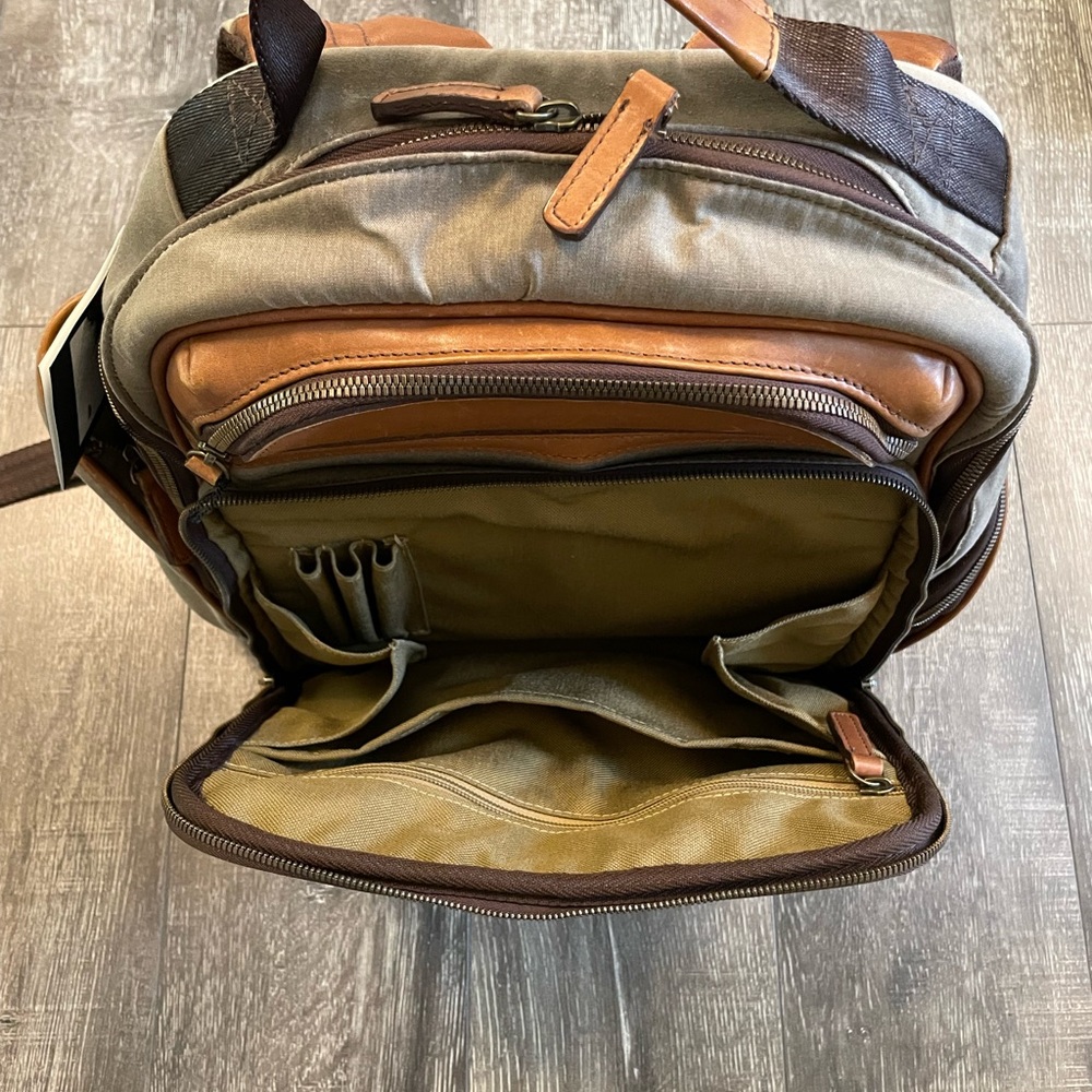 Allen Edmonds Canvas and Leather Backpack - Picture 4 of 4